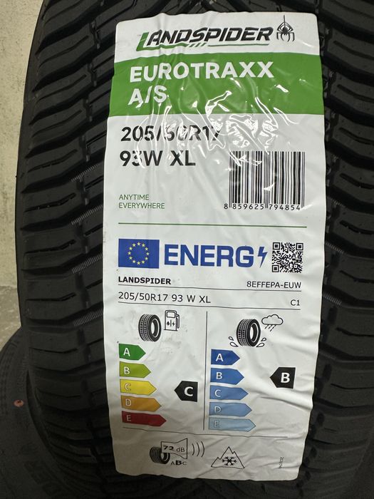 Нови всесезонни гуми LANDSPIDER EUROTRAXX A/S 205/50R17 93W XL БОРД 2055017