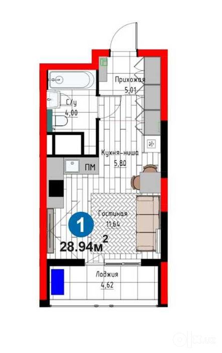 Продается квартира в новостройке (А)