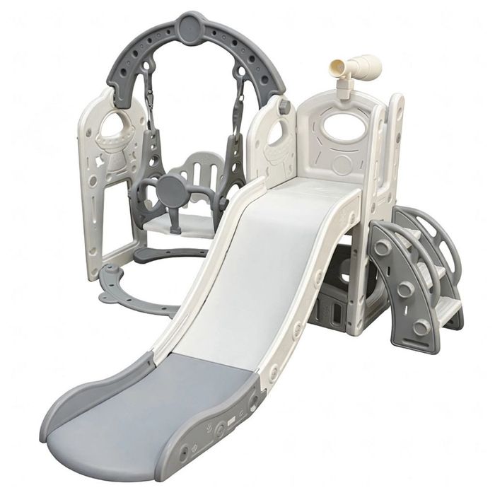 Детска пързалка с люлка 4 в 1 - за дома и двора, стабилна и безопасна конструкция