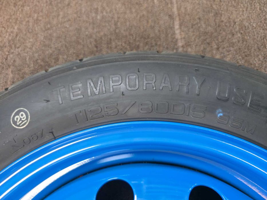 Roata Rezerva SLIM MICA - 4x100 15'' - 125/80/15 - OEM Hyundai I10 I20 / Kia Rio Stonic / Toyota / Mazda - NOUA