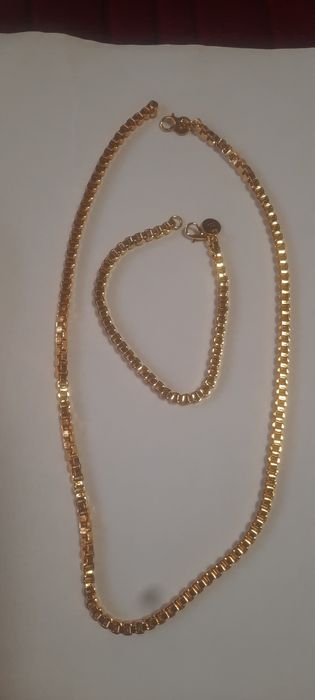 Set placat cu aur 24 k nou