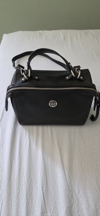 Чёрная сумка из эко кожи