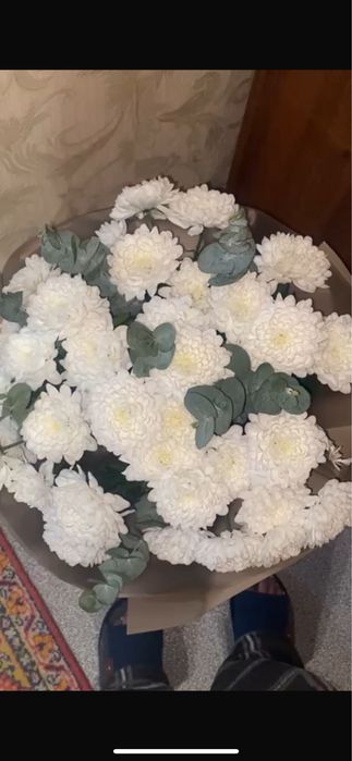 Цветы белые хризантемы