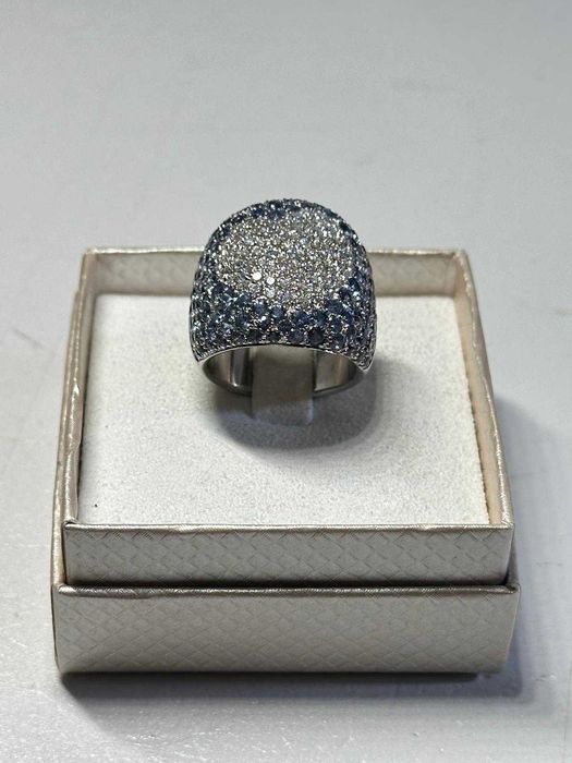 INEL AUR alb 18K + Diamante = 1.5CT + Safire = 5CT - 21g. - Pasquale Bruni !