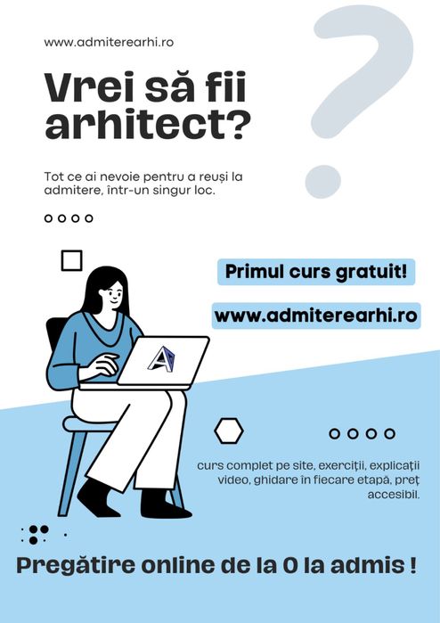 Pregătire Admitere Arhitectură Iași – Lecții Online + Feedback 1:1