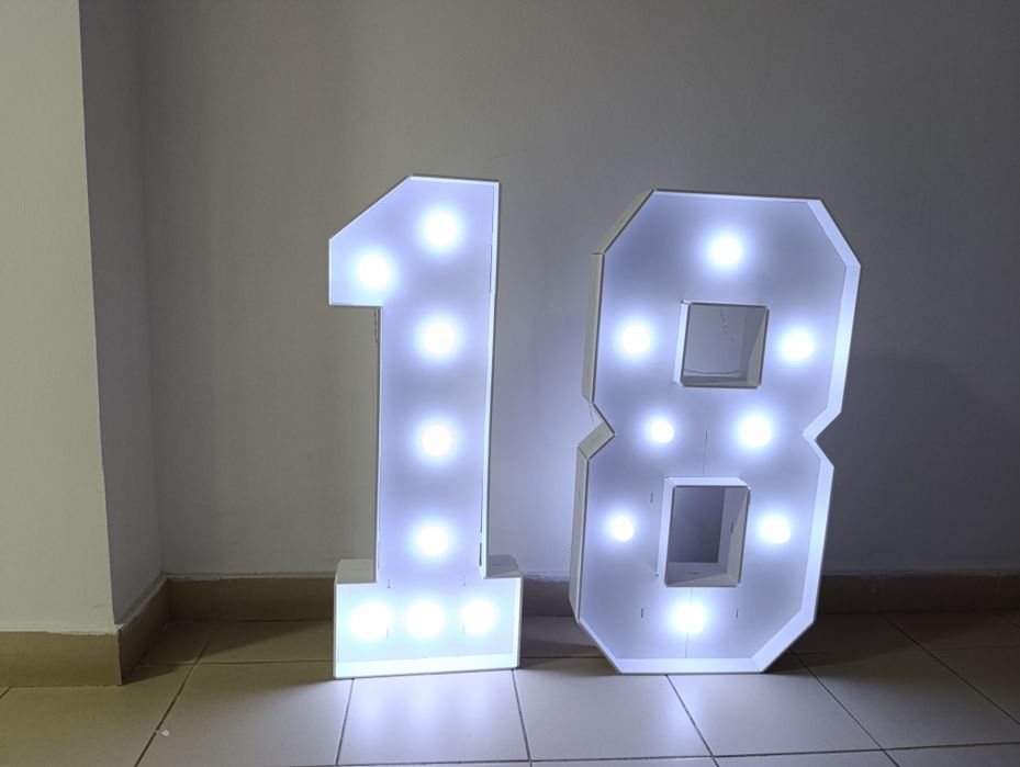 Vând sau inchiriez cifre luminoase, pentru majorat, zi nastere, petrec