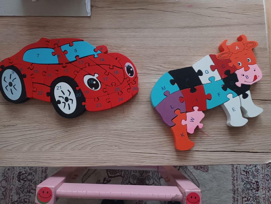 Puzzle lemn, potrivit pt 5-6anisori