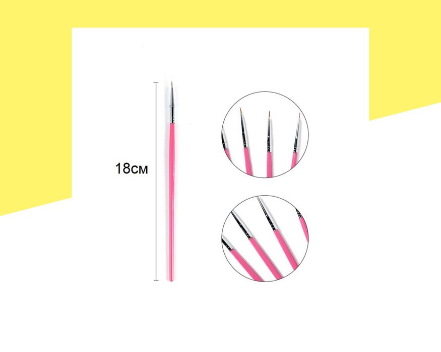 Tънка четка за рисуване на маникюр, декорации