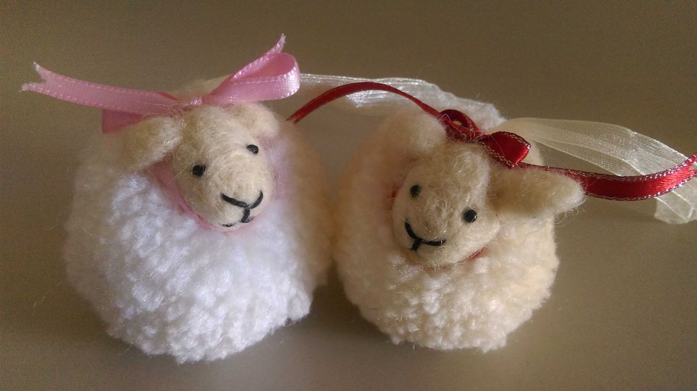 сувенир барашек помпон брелок