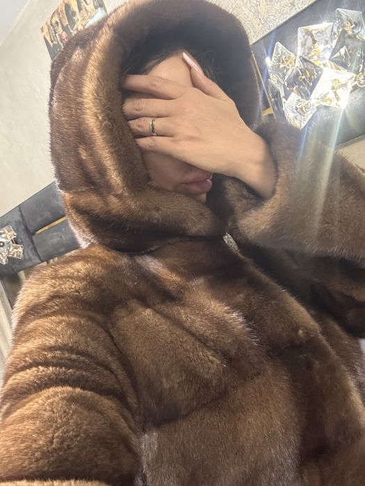 haina blana vizon / nurca naturala