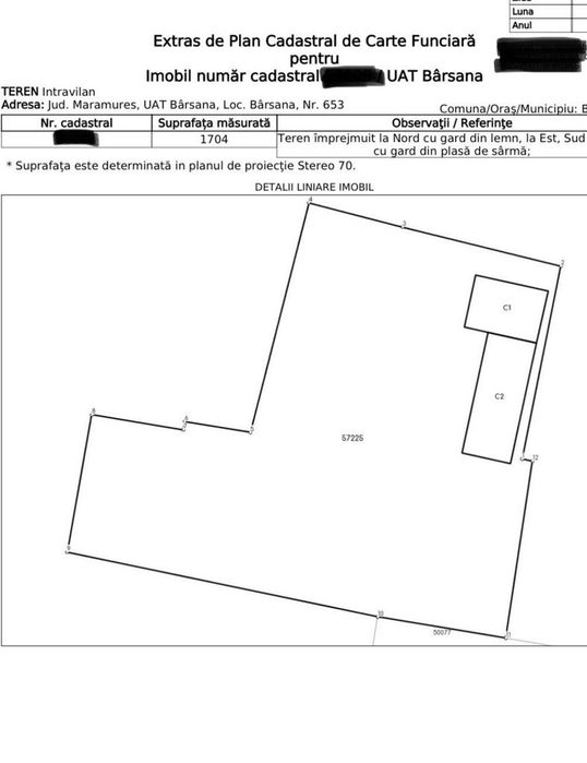 Vând teren intravilan cu casă în construcție, Bârsana, Maramureș