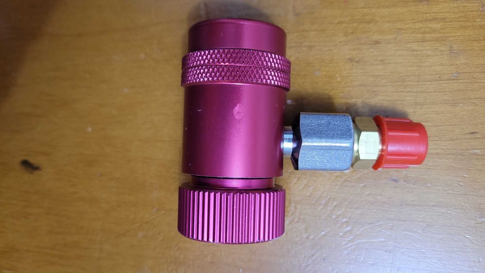 Вентиль адаптер  муфта R134A быстроразъемный высокий