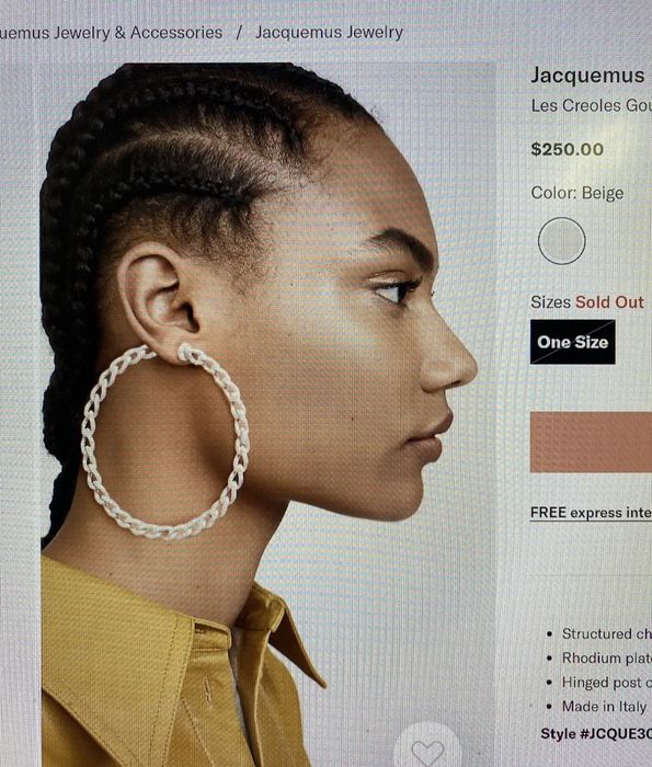 Jacquemus оригинални нови обеци