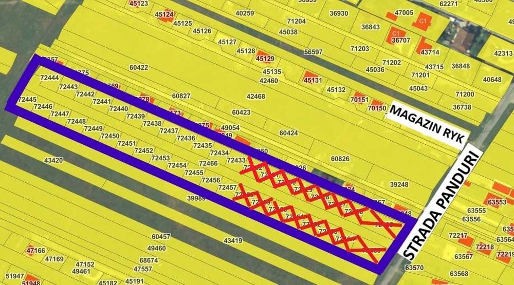 Parcele 300mp - Teren INTRAVILAN - Strada Panduri - Targu Jiu
