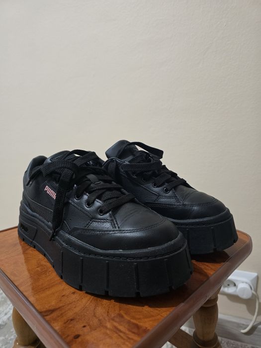Adidași Puma Mayze Stack Negri, marima 39, piele naturala