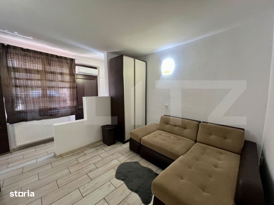 Garsoniera, 38 mp, AC si centrala proprie, parter, zona Centrala