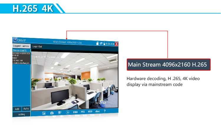 Професионален CCTV тестер за камери IPC-9800ADH Plus с андроид