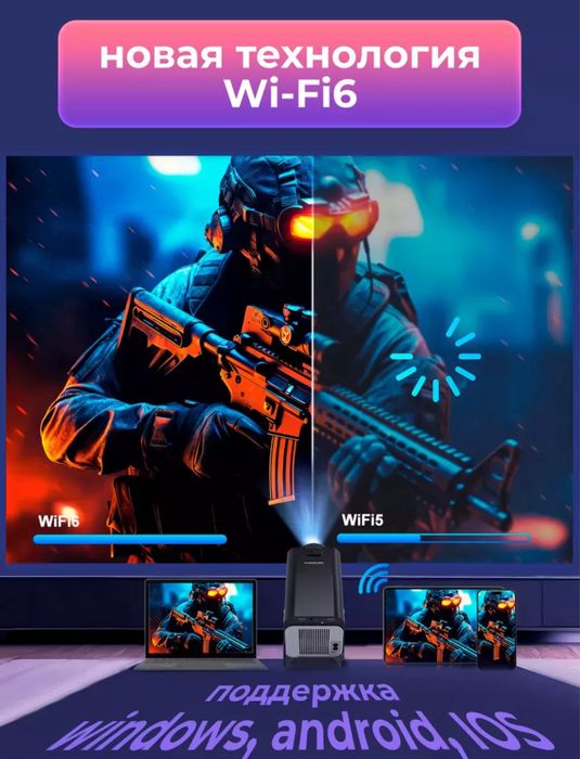 Смарт Проектор HY320 android 11. Таййор холатда+доставка.нав