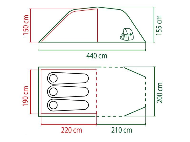 Палатка Coleman Coastline 3 Plus