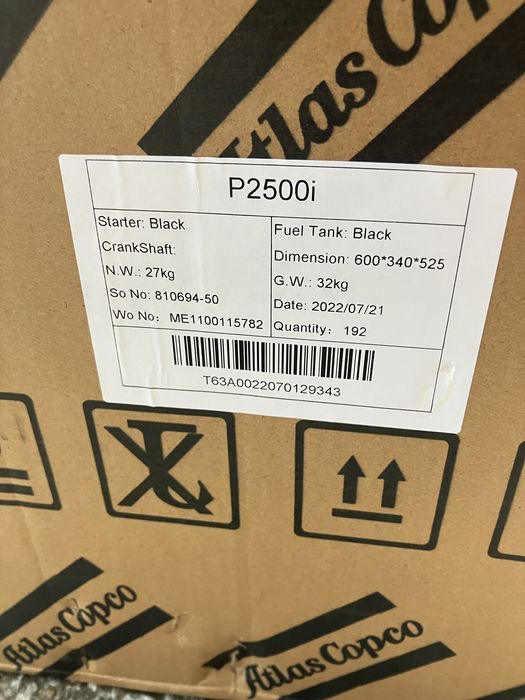 Нов Инверторен Генератор Atlas Copco 2500i