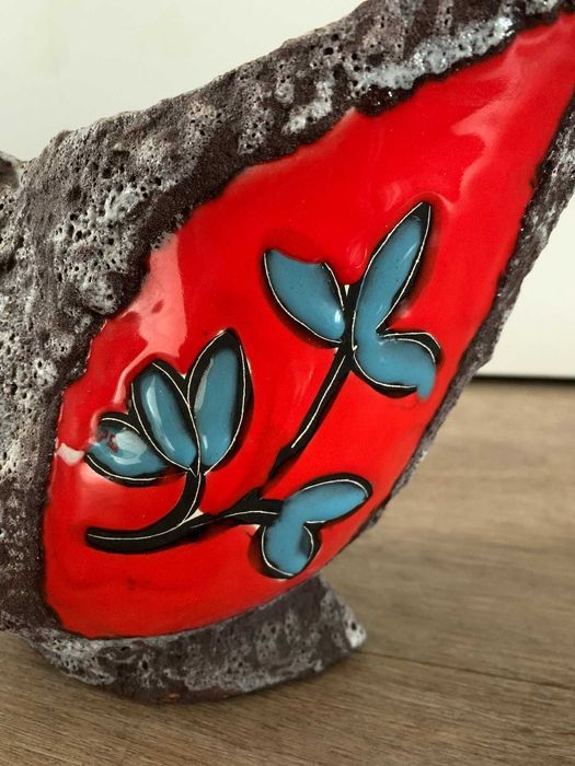 Рядка дизайнерска керамична кана Ceramica Titano – San Marino – Fat Lava – Mid-Century Modern, около 1960 г.
