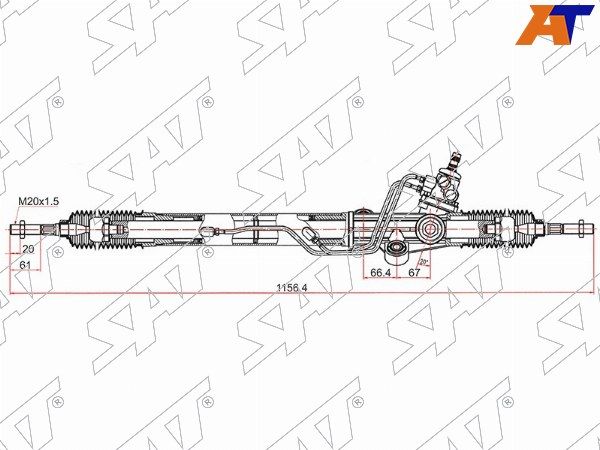 Рейка рулевая Toyota Land