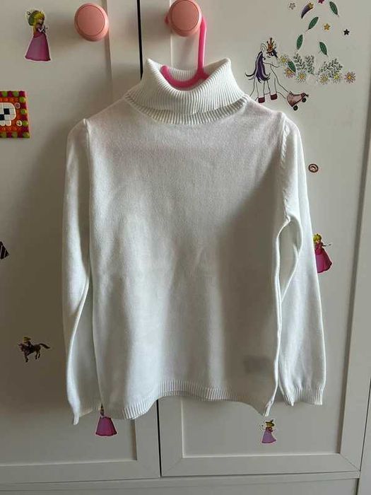 Waikiki Pulover, 8-9 ani, alb, scoala