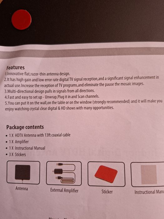 Antena digitala de interior.