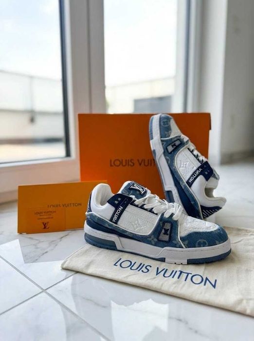 Adidasi LV Trainers Blue - Albastru - Full Box - PREMIUM