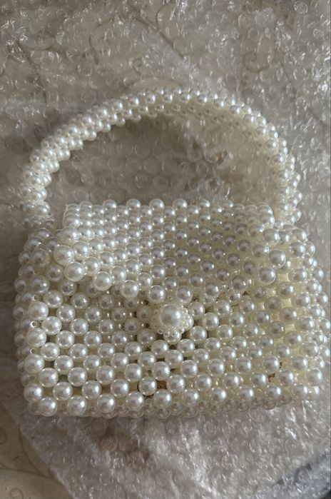 Сумочка клатч из бусин. Ручная работа.