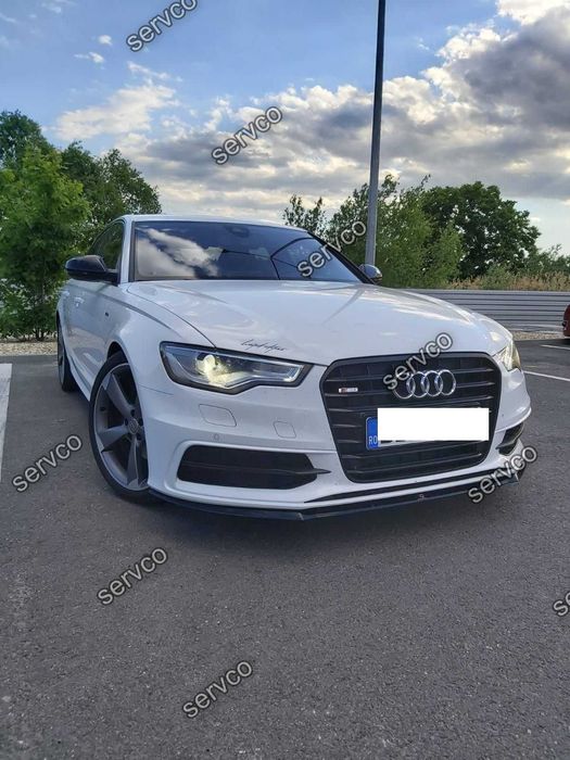 Prelungire splitter bara fata Audi A6 C7 4G S-Line 2011-2014 v3 - Maxton Design