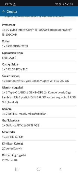 Notebook gametalar va dasturchilar uchun