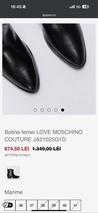 Botine western Love Moschino, marimea 36