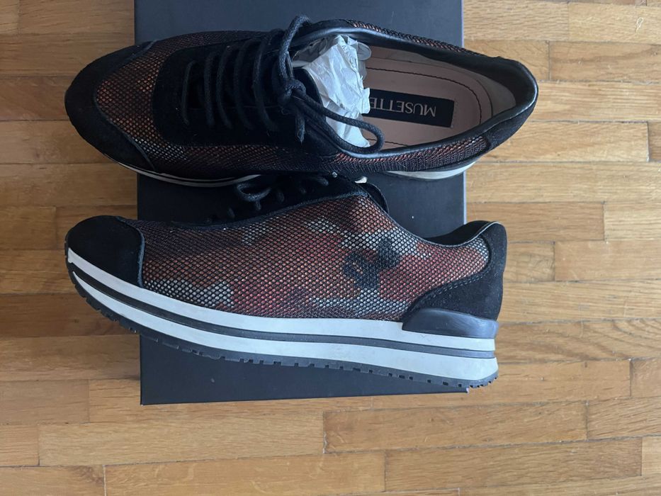 Pantofi sport Musette, masura 36, combinatie piele naturala, textil