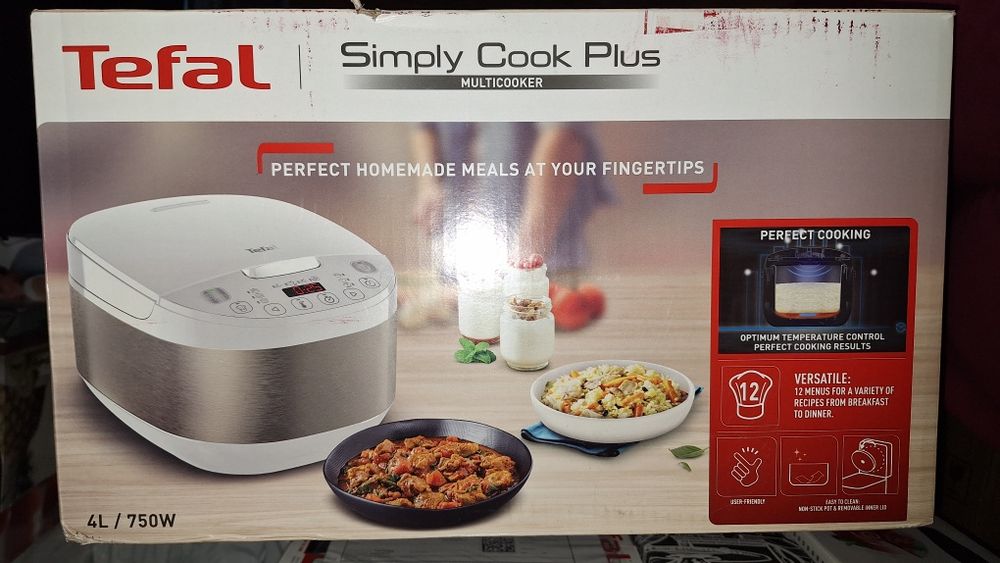 Multicooker TEFAL SimplyCook RK622130, 4l, 750W, 12 programe, alb, sig