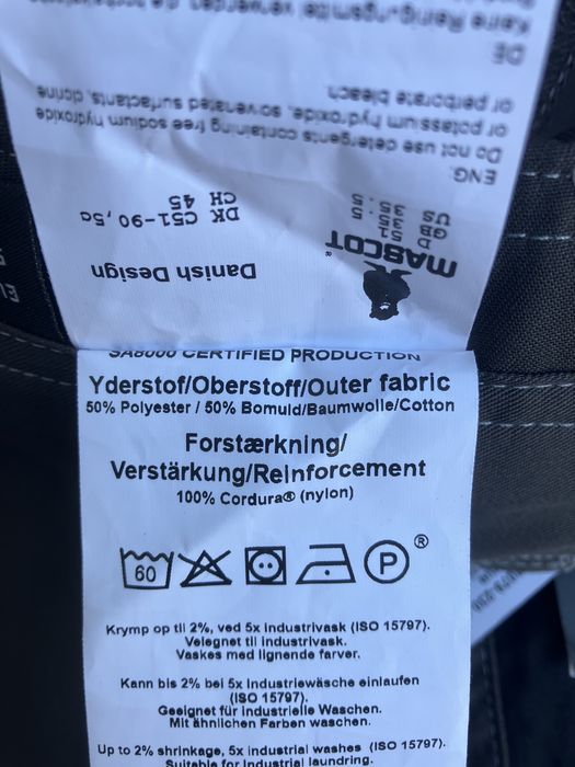 Pantaloni de lucru Mascott (mărimea 51) Noi, cu etichetă!