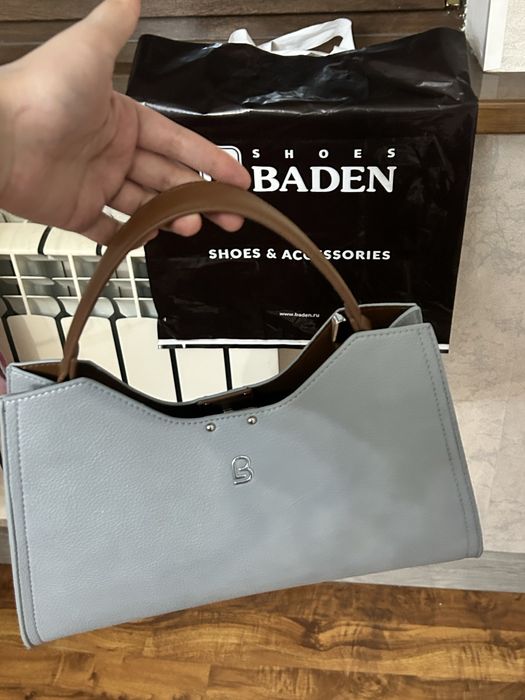 Сумка из кожы, голубой