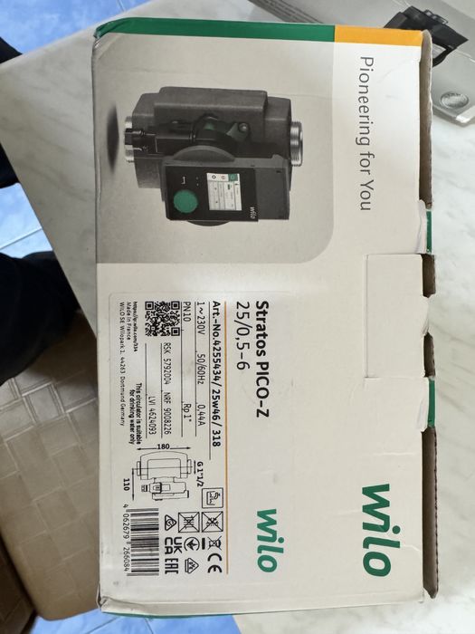 Pompa circulatie Wilo Stratos PICO-Z 25/0,5-6 NOUA