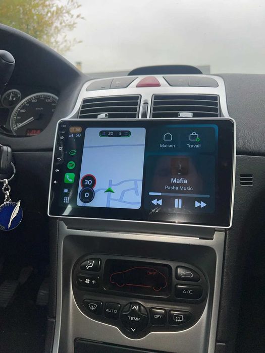 Navigație Android 15 Dedicata Peugeot 307 /CC / SW –CarPlay, QLED, DSP