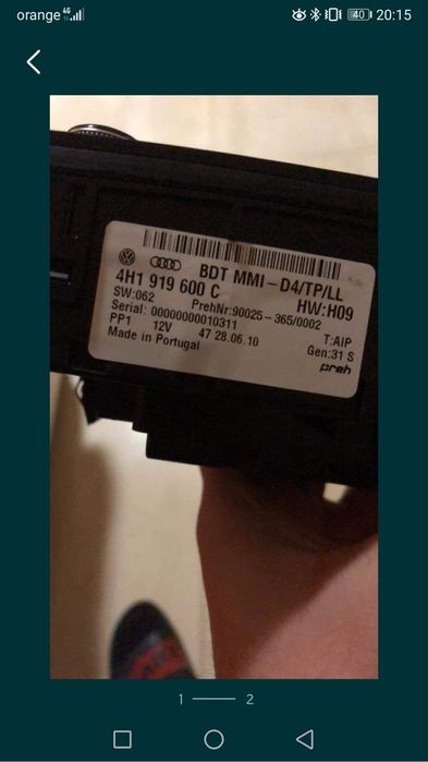 Consola MMI A8 BDT MMI- D4/TP/LL