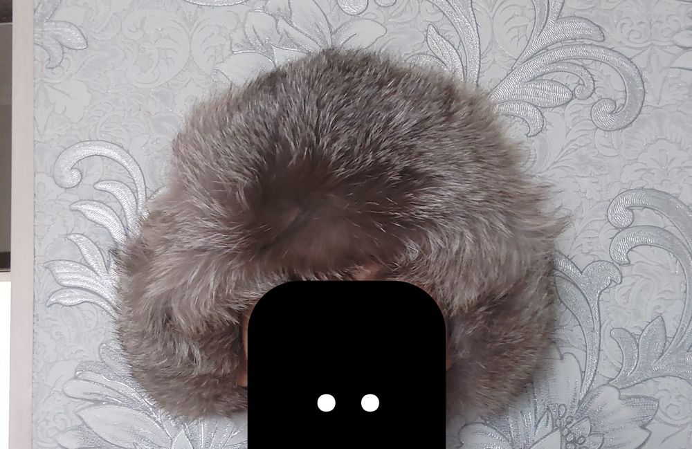 Кожаный меховый шапка