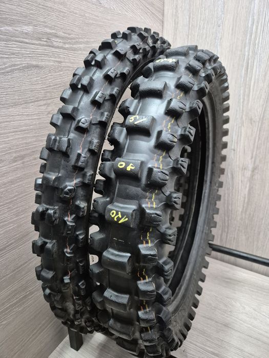 Set anvelope moto 80 100 21 cu 120 80 19 Dunlop Geomax mx33 dot 2023