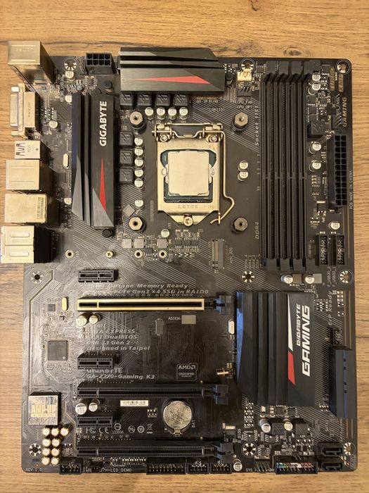 Placa de baza Gigabyte z270 gaming cu i5-7600k