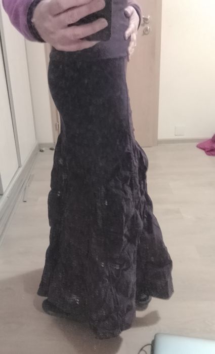 Дълга лилава пола, М размер