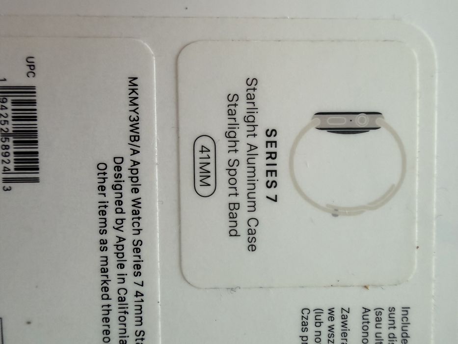 Apple Watch Starlight Seria 7 - 41mm