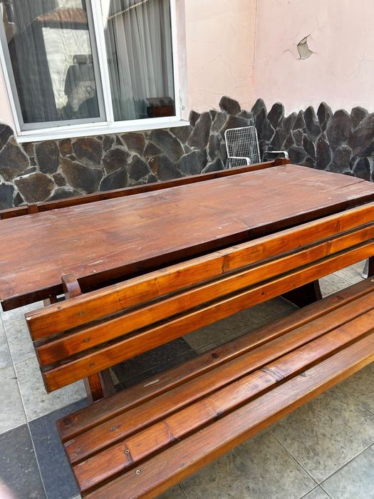 Masa lemn gradina exterior