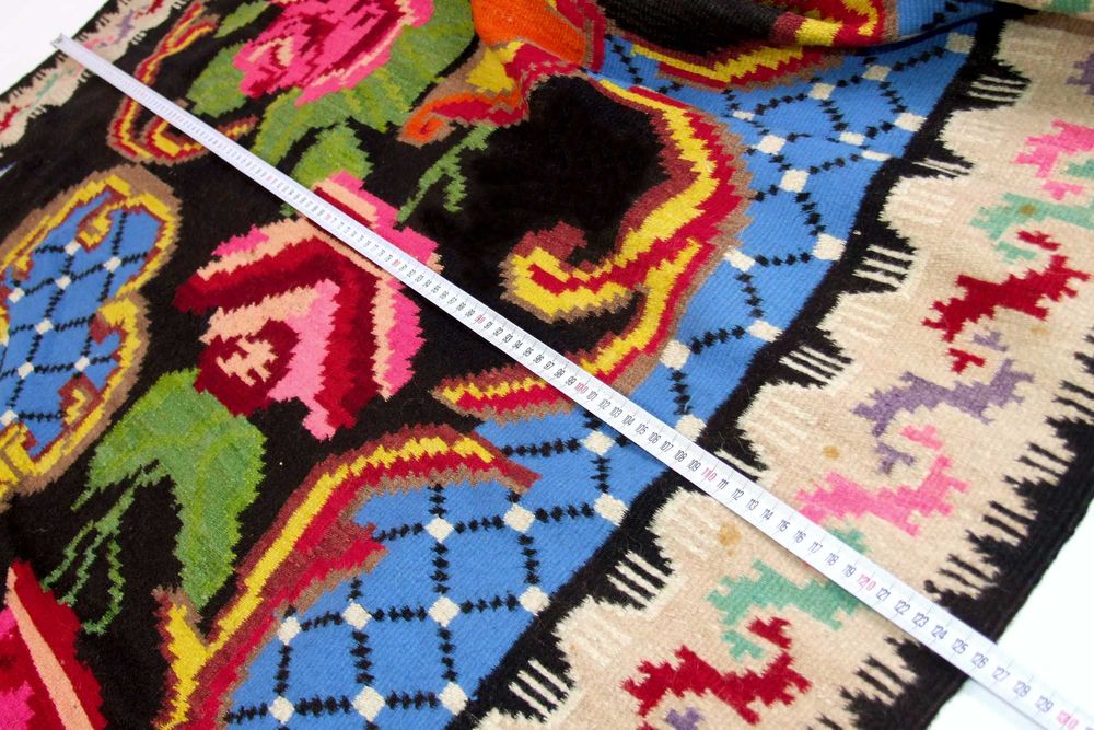 SCOARTA Bucovina, covor lana tesut la razboi, 2,20 x 1,25 m, ca NOUA