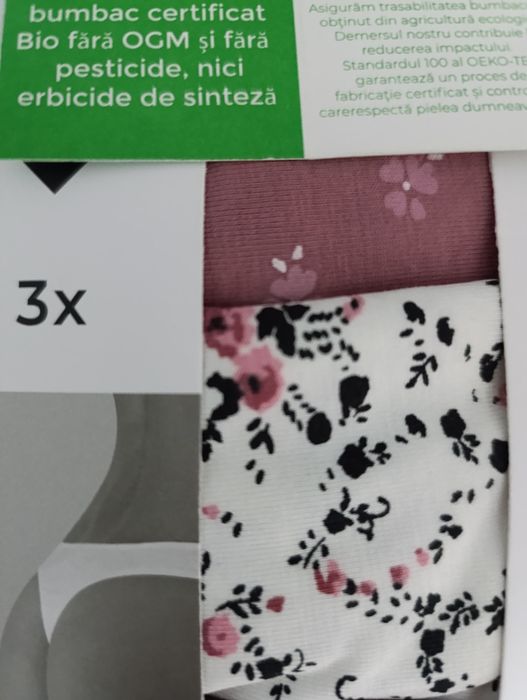 Set de 3 chilotei măsura 46-48, noi, model tanga brazilian