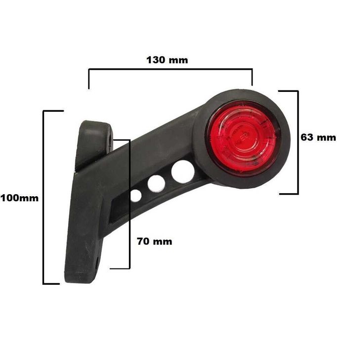 Комплект LED рогчета с ротация 12V-24V – Въртящи се габарити 130 мм