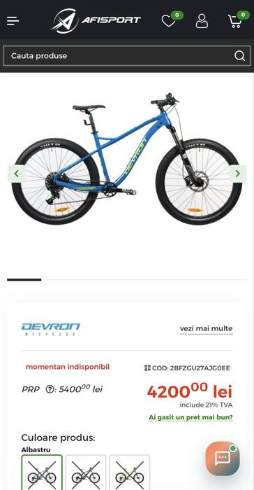 Bicicleta Mtb Devron Zerga M2.7 2025 Cadru L